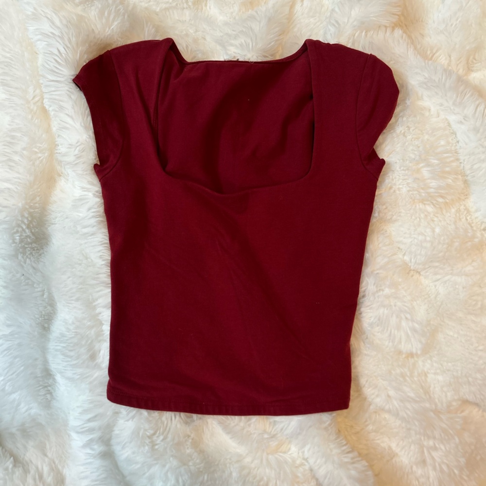 Garage Portia Square-Neck Short Sleeve Top